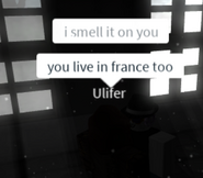 Ulifer communcating with Enszo in asylum.