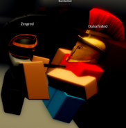Zergred stabbing Oulorfinted in the Colorsdale courthouse.