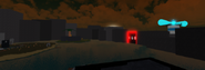 The second puzzle in the fourth world, known as Hydrown. The lighthouse can be seen in the distance.