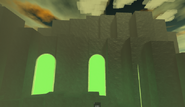 The supposed ‘cutscene’ the player has access to after taking the teleporter behind one of the statues in “An Illusion.”