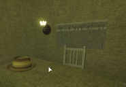 Receptionist room that the players could find on the first floor, near the billboard. There are keys and a hat that possibly references Jewk.