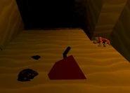 Behind the coffee bar, an in-ground area can be found.