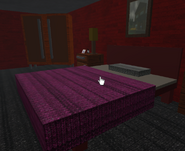 After turning on all the lights and clicking the bed, the player will be teleported to “Tired.”