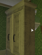 Within DrMosen’s room, the players could find a closet blocking a broken wall that leads to another room.