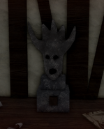 A statue which opens a secret room in A journey.