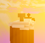 Reverse Aspx and Aspx standing on each side of a long island in "Origin."