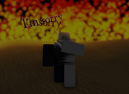 Loxembrex surviving the fire and saying "I'm sorry" as he leaves.