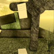 The grave with the notes in an older version.