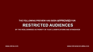 Trailer card (Restricted Audiences) for I-16 + ratings