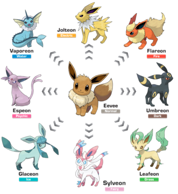 Appendix:Eeveelutions, Pokémon Brick Bronze Wiki