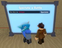 The "Spectate a Battle" Board.