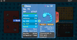 Shiny Crystal Onix in Pokémon Brick Bronze 