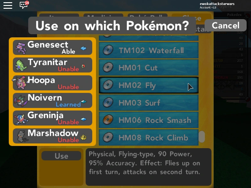 pokemon that can learn rock smash pamezquita