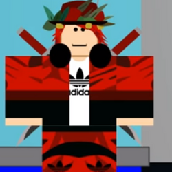 Red adidas store hoodie roblox