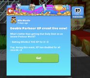 Double Parkour XP Event Announcement