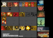 A part of the storyboard of the same scene, including some designs and unrelated backgrounds