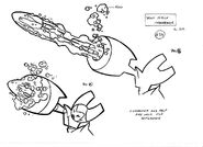 FX design of a Superactivated Robotboy firing a missile