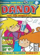 The cover of The Dandy with Robotboy on it. The comic appeared in this issue