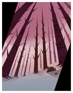 Background design of the woods from this episode