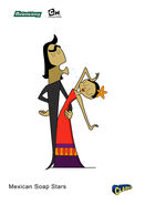 Character artwork of the Spanish lovers from this episode