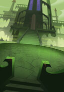 Background design for Affenkugel's castle that was used in this episode