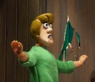 Shaggy realizing who he just saw