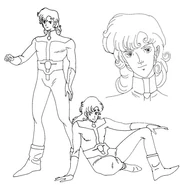 The original Southern Cross model sheet for Seifreit Weisse, whose appearance became the basis for Zor.