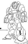 Concept art for a worker type Bioroid from Robotech Art 1
