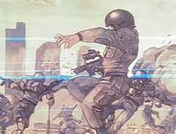 Soldiers fight and die in the Global War (: "")