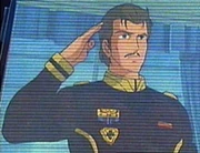 Wolfe's backstory presented in a video screen