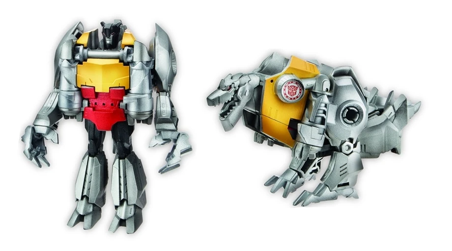Transformers Robots In Disguise Warrior Class Gold Armor Grimlock - Figura Convertibile In 10 Passi Con Armatura Dorata
