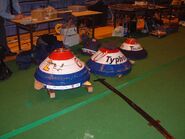 Typhoon 2, Typhoon & Typhoon Thunder at the Roaming Robots event in Edinburgh 2004