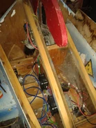 View into the electronics bay in 2017, showing electromechanical speed controllers