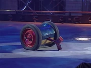 Flip Flop Fly with its flat tyre