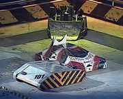 Scutter's Revenge, losing drive, is pushed towards Shunt's CPZ