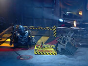 Sir Killalot grabs Panic Attack as it attacks Shunt