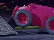 Robopig rides up Bulldog Breed's blades