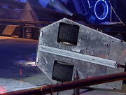 Undertaker is thrown by the arena spike