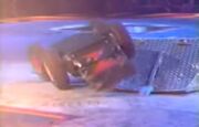 Black Widow drives over The Falcon Mark 2
