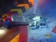 Tyranabot drives Probophobia into Matilda's flywheel