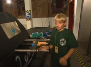 Loco in the pits with its spikes, as shown in Robot Wars Revealed