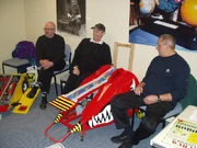 G-Man with full armour at an event with its team in 2003