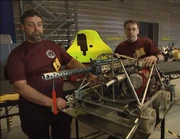 The team show the internals of Technophobic in Series 3