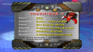 Thermidor 2's statistics board in Series 5 (note the Weaknesses)