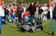 Sir Killalot opens the 2002 Golden Jubilee fete in Market Lavington