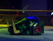 A side view of Weld-Dor in the arena