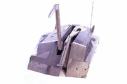 Mortis as it appeared in BattleBots Season 2.0, with lower skirts and decorative armour panels