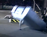 Vlad the Impaler self rights after being toppled