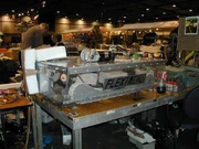 Flextreme in the pits at the Dutch Robot Games in 2001