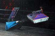 TMHWK is flipped by Manta at Extreme Robots